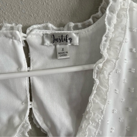 Justify White Backless Ruffle Dress - Picture 3 of 3